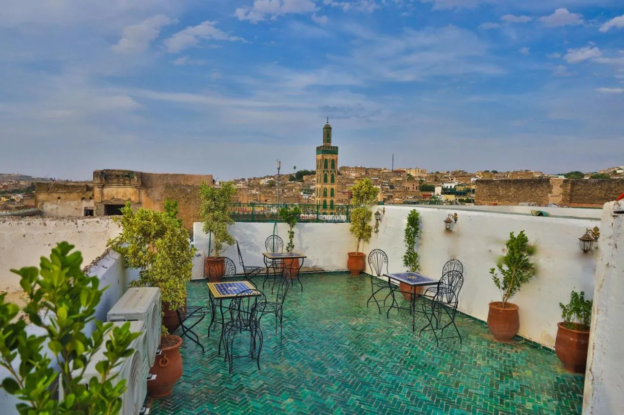 Rooftop terrace overlooking the Fès Medina